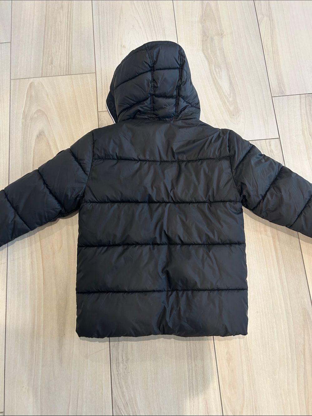 Michael Kors Kids Black Hooded Puffer with Contrast Zip - Picture 4 of 6